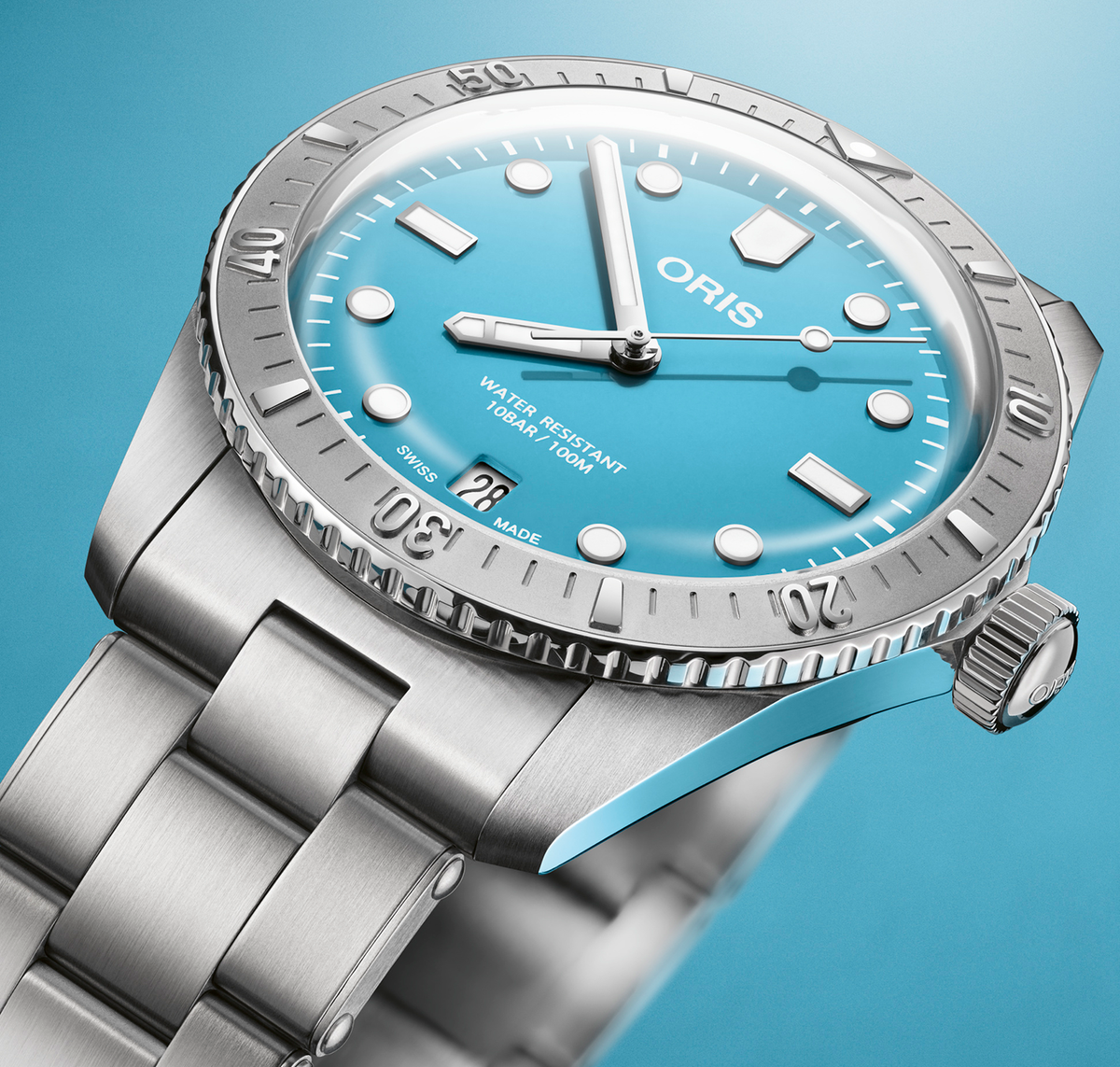 ORS Divers Sixty-Five Watch with Cotton Candy Blue Dial, 38mm