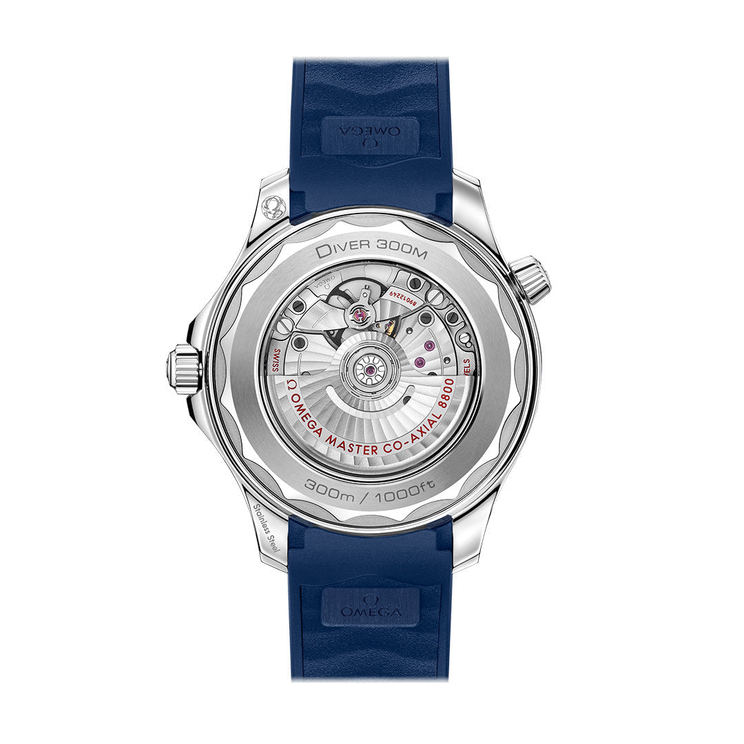 OMG Seamaster Diver 300m Co-Axial Master Chronometer 42mm with Blue Rubber Strap