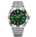 BRT Chronomat 40mm GMT Watch with Green Dial