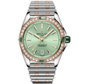BRT Super Chronomat 38mm Diamond Watch with Mint Dial