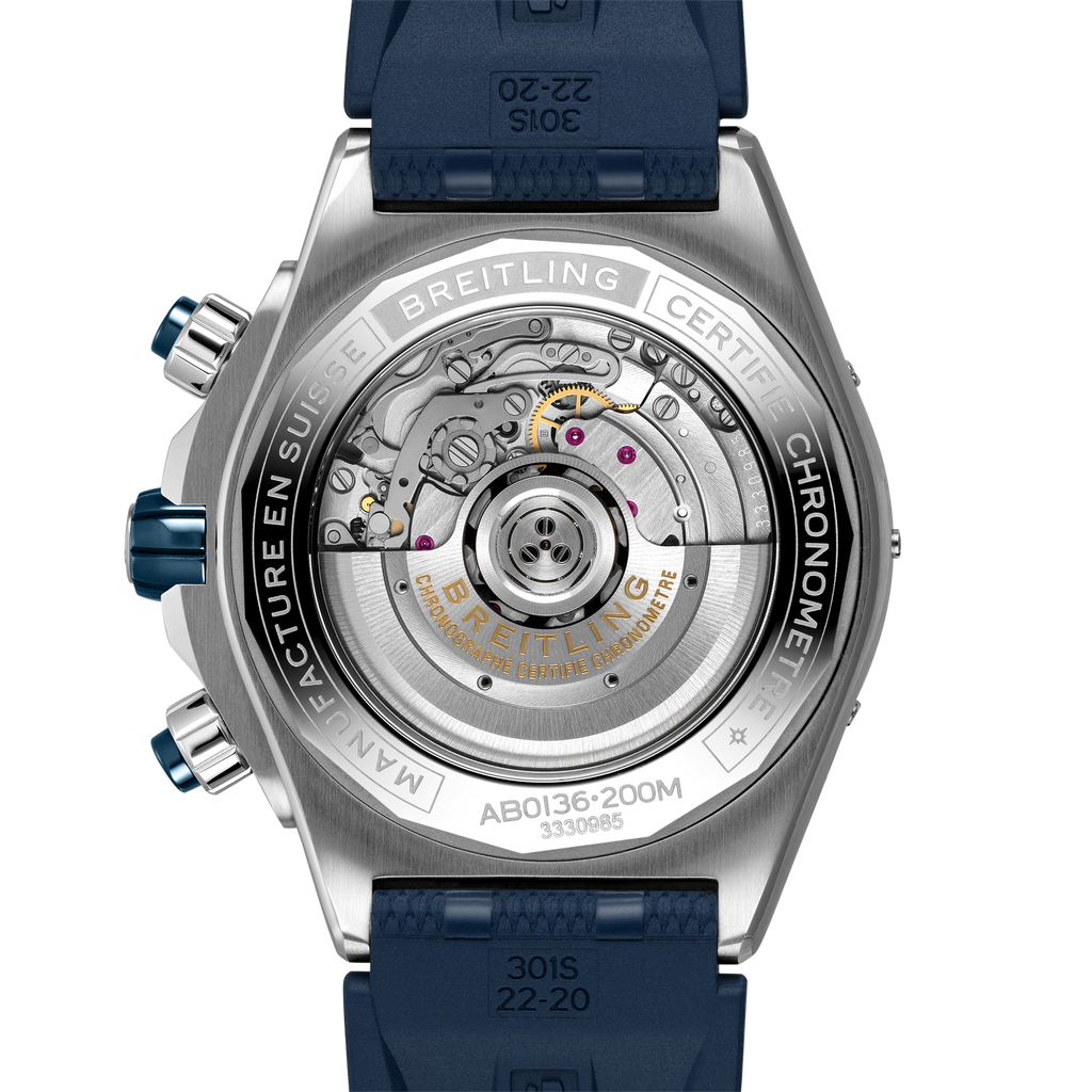 BRT Super Chronomat B01 44 with Blue Rubber Strap