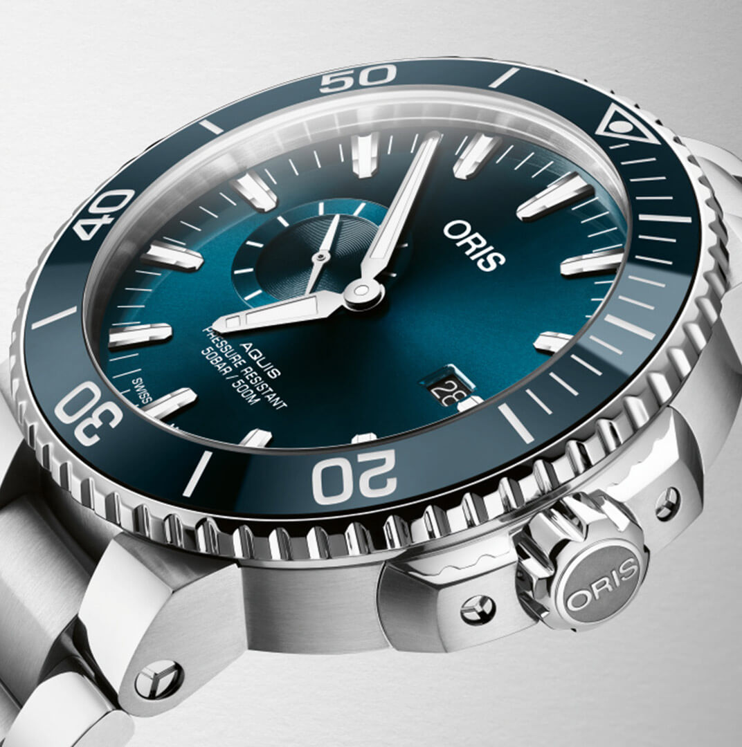 ORS Aquis Small Second, Date Watch with Blue Dial, 45.5mm