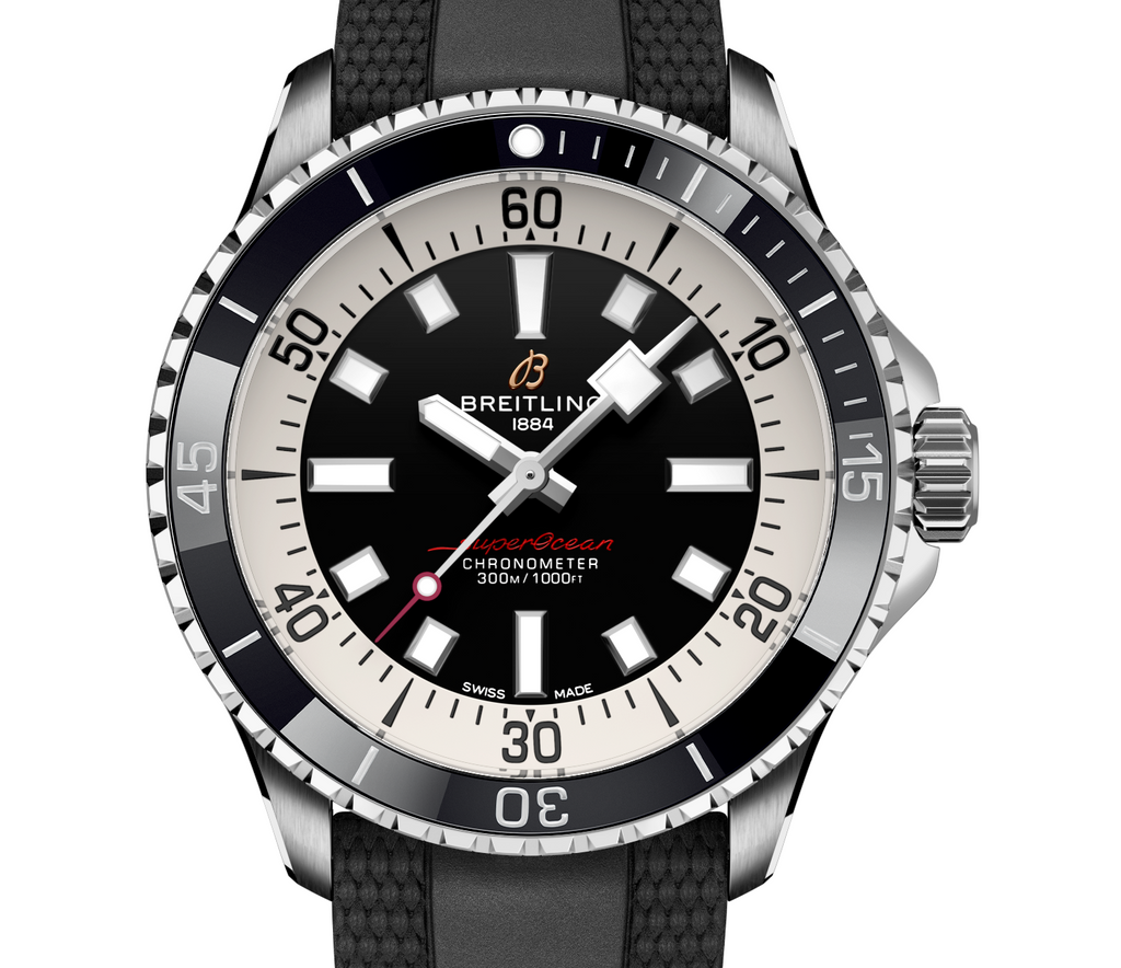 BRT Superocean Black Rubber Watch, 42mm