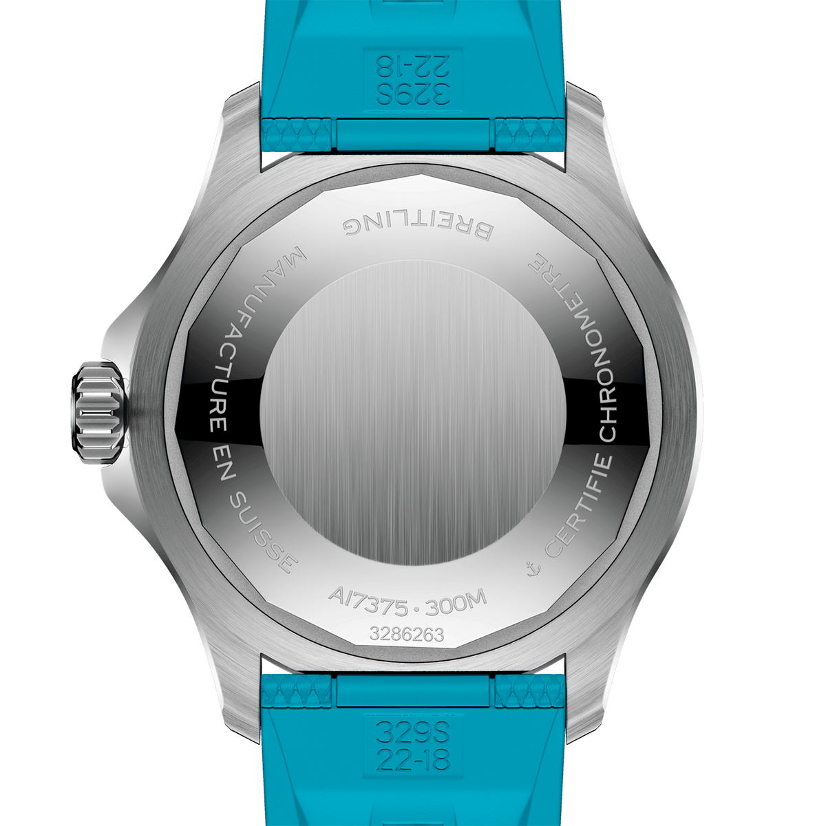 BRT Superocean Automatic 42 Watch with Turquoise Rubber Strap
