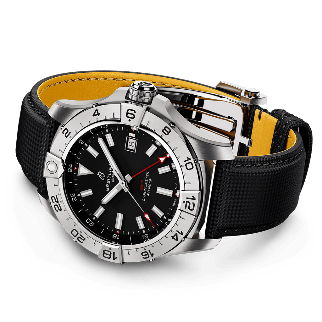 BRT Avenger Automatic GMT 44 Watch with Black Dial