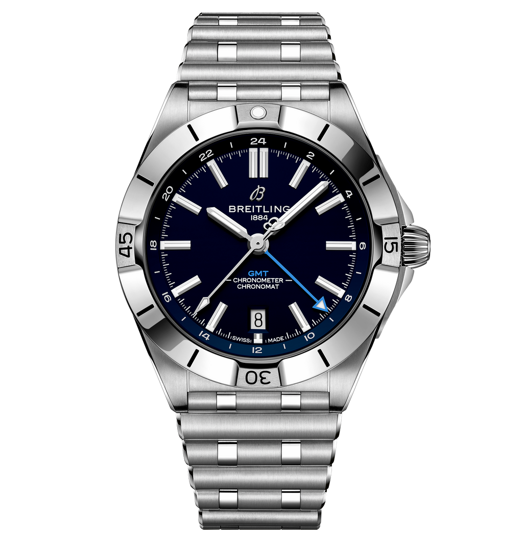 BRT Chronomat Automatic GMT 40 NFL Tennessee Titans Edition with Stainless Steel Bracelet
