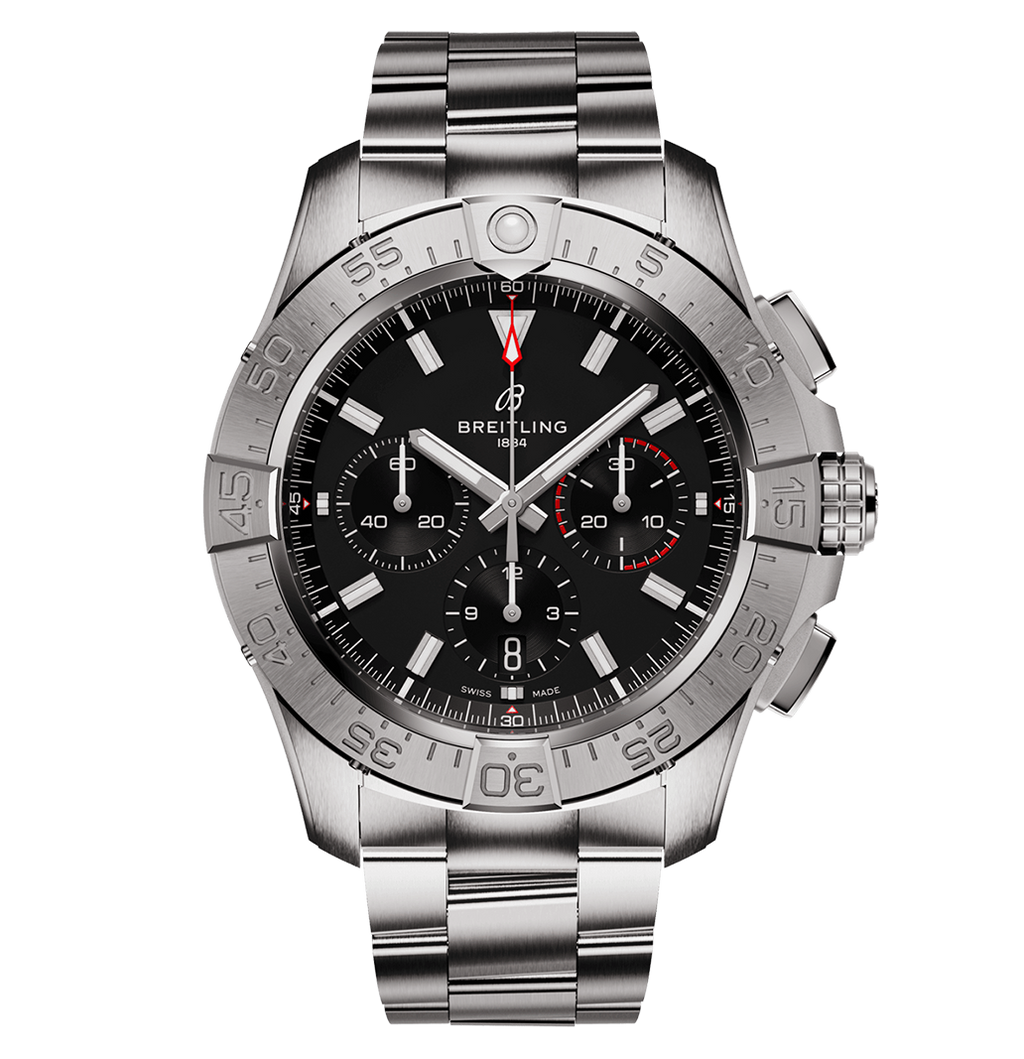 BRT Avenger B01 Chronograph 44 Watch with Stainless Steel Bracelet