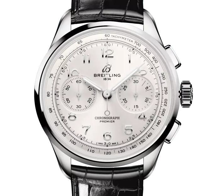 BRT Premier B09 Chronograph 40 Watch with White Dial