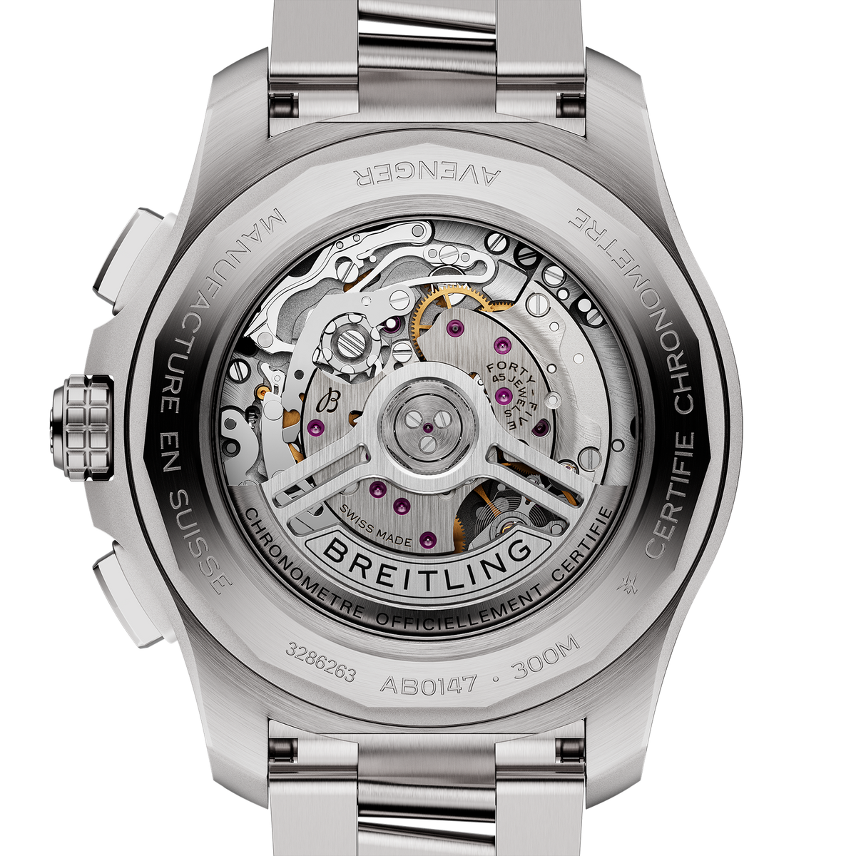 BRT Avenger B01 Chronograph 44mm Watch with Beige Dial