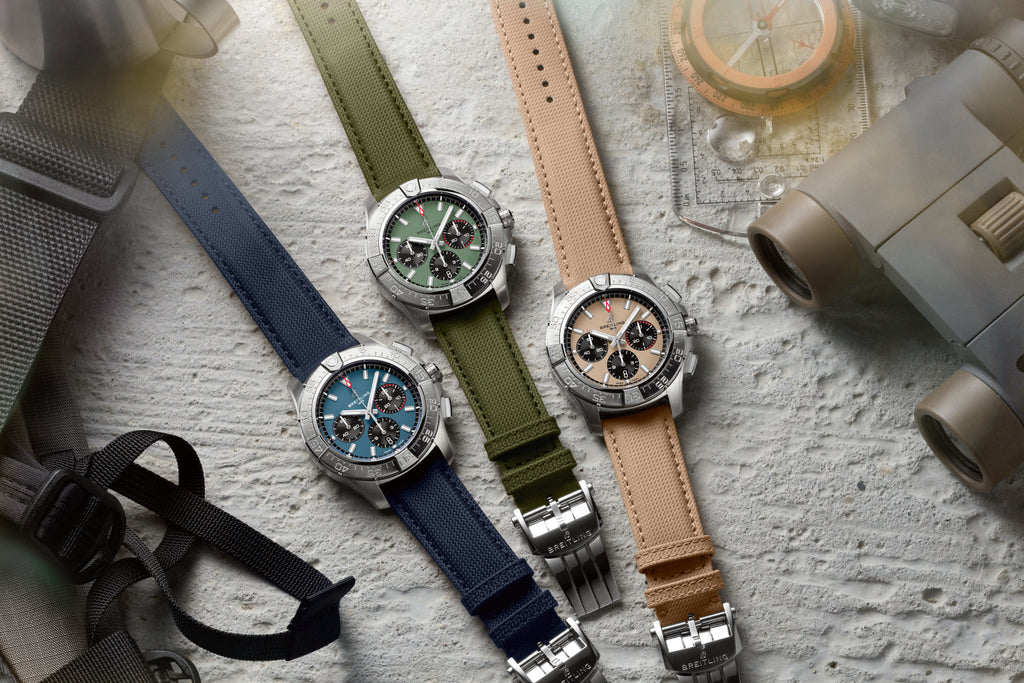 BRT Avenger B01 Chronograph 44mm Watch with Green Strap