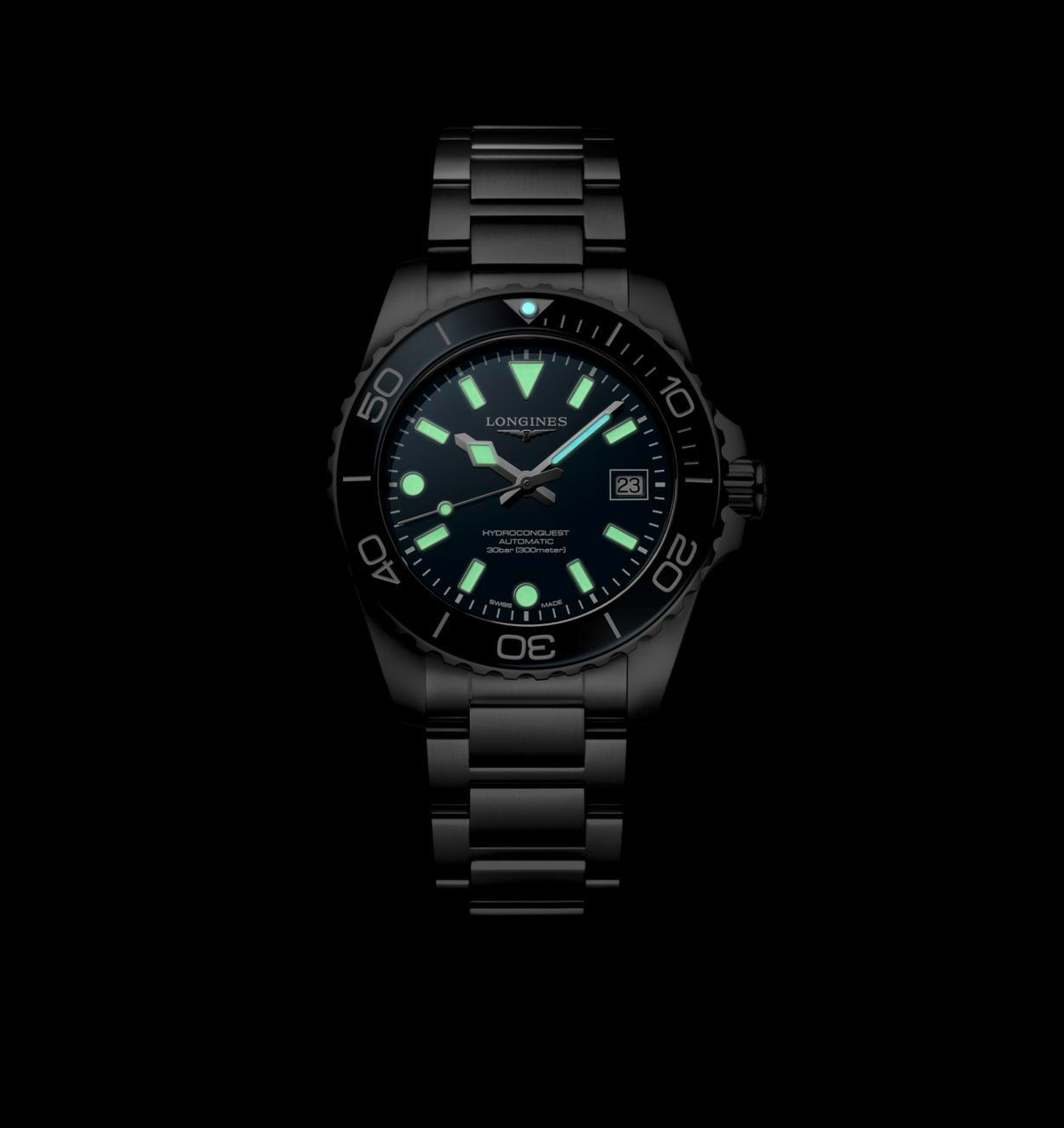 LNGS Hydroconquest 39mm Watch with Blue Dial