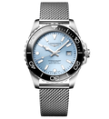 LNGS Hydroconquest 42mm Watch with Frosted Blue Dial