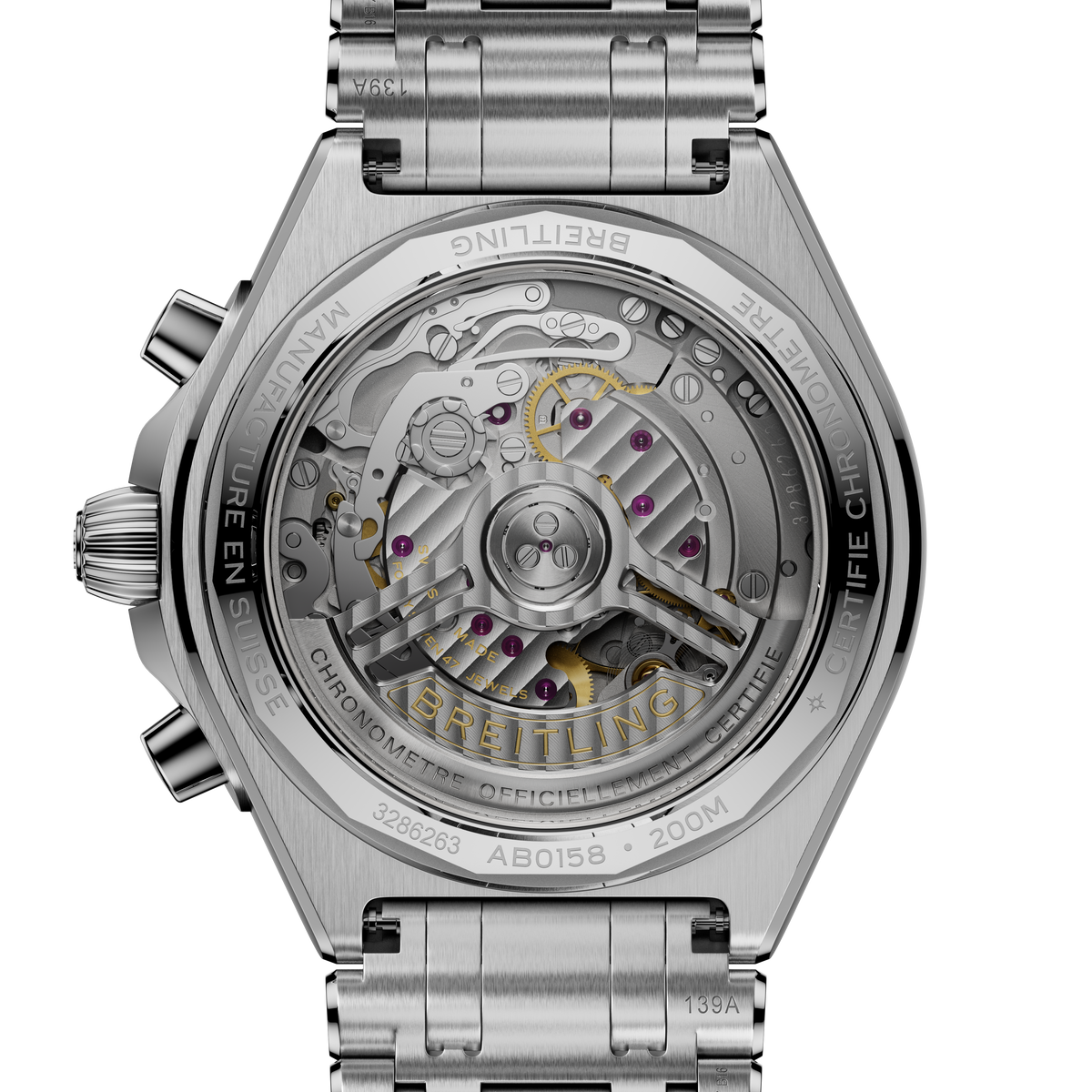 BRT Chronomat B01 Chronograph 42 Watch with Green Panda Dial
