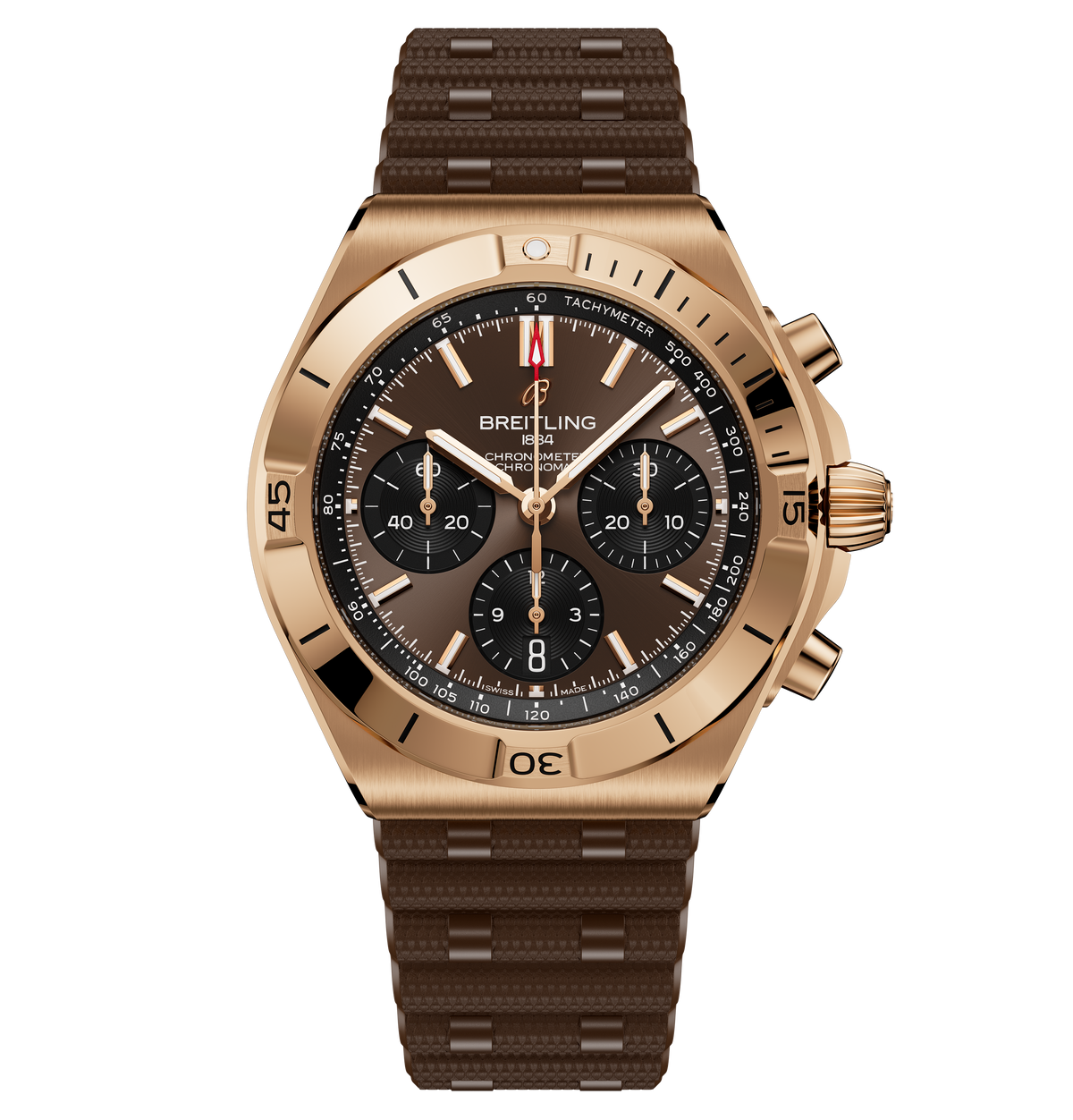 BRT Chronomat B01 Chronograph 42 Watch with Chocolate Panda Dial