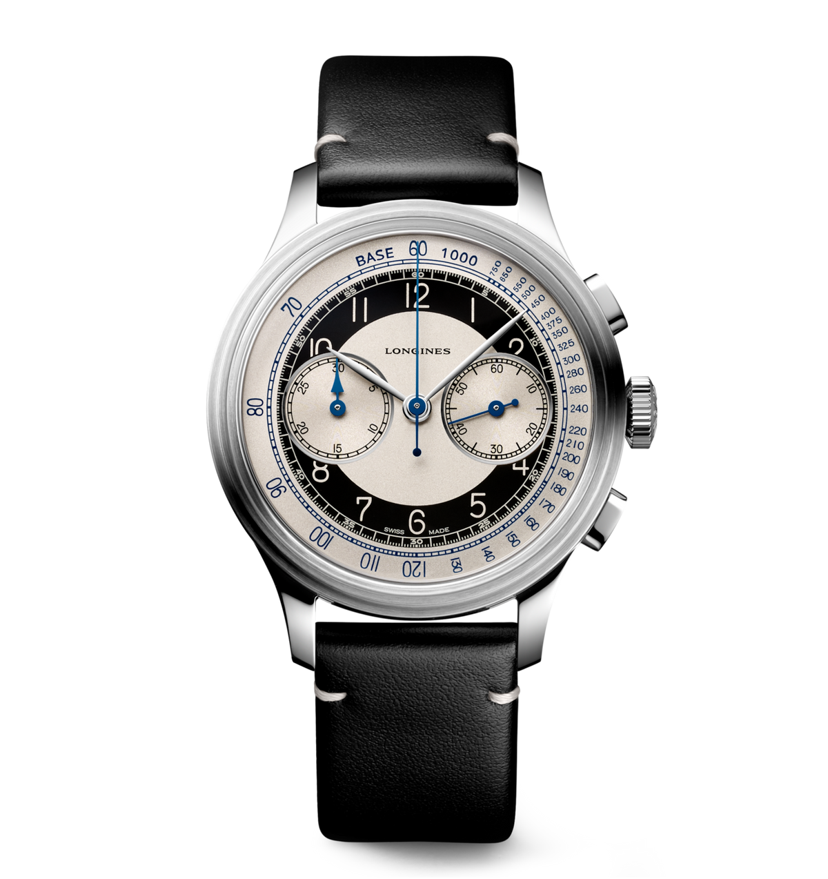 LNGS Heritage Classic Chronograph 40mm Watch with Leather Strap
