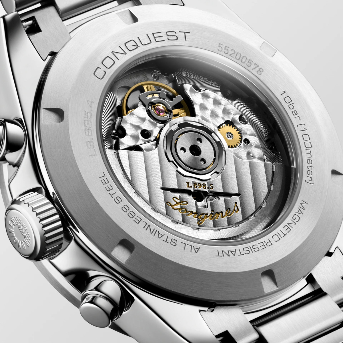 LNGS Conquest 42mm Watch with Black Dial