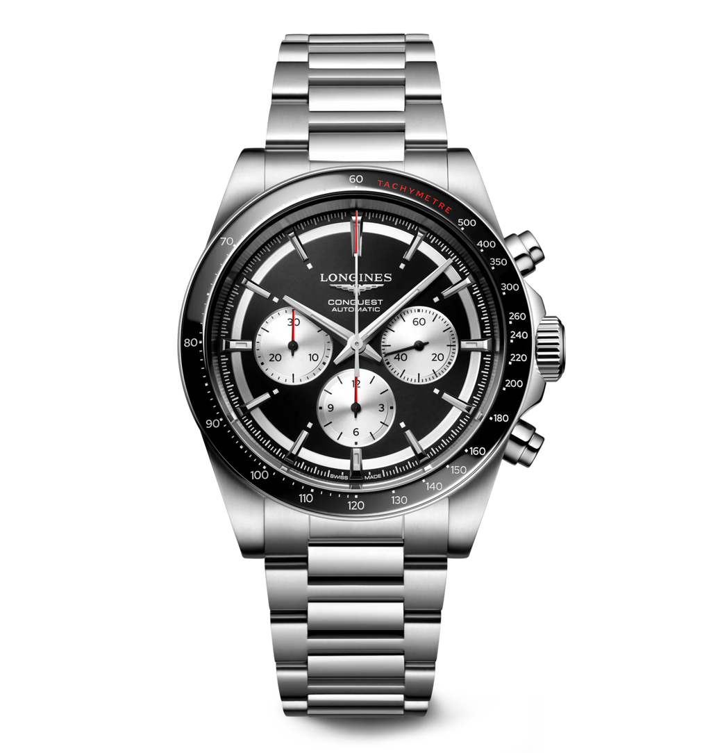 LNGS Conquest 42mm Watch with Black Dial