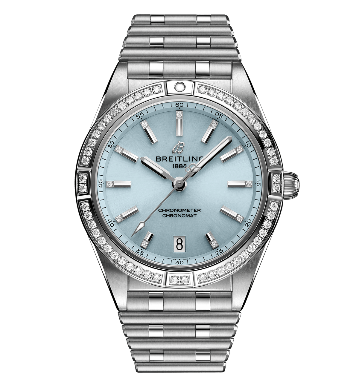 BRT Chronomat Automatic 36 Watch with Stainless Steel & 18K White Gold Bracelet