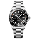LNGS Hydroconquest GMT 41mm Watch with Black Dial