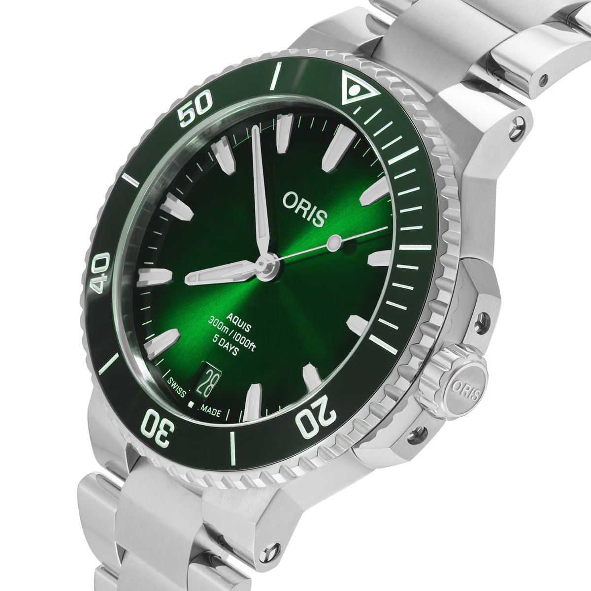 ORS Aquis Date Calibre 400 Watch with Green Dial, 43.50mm