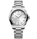 LNGS Conquest 38mm Watch with Sunray Silver Dial