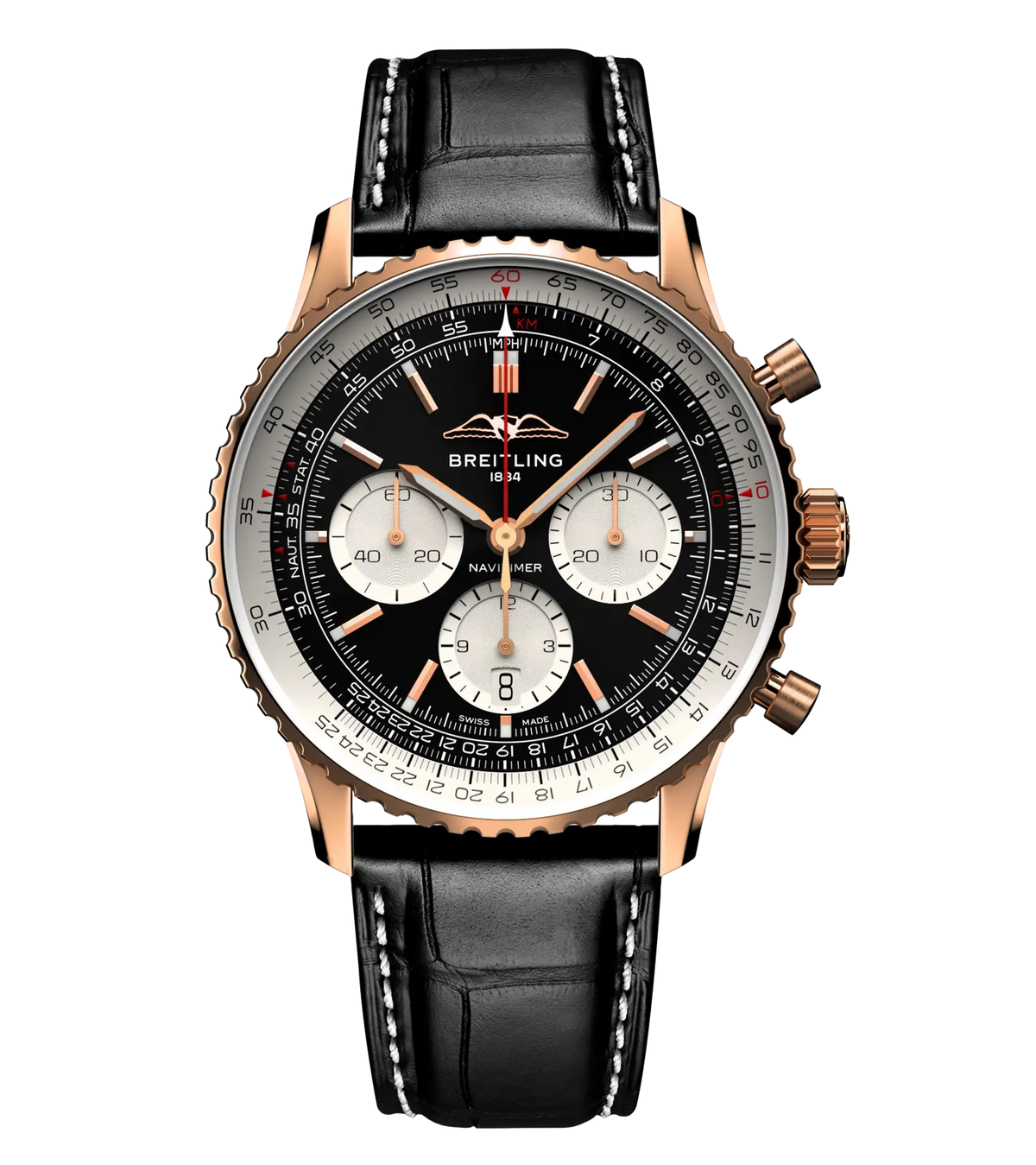 BRT Navitimer B01 Chronograph 43 Watch with Black Dial