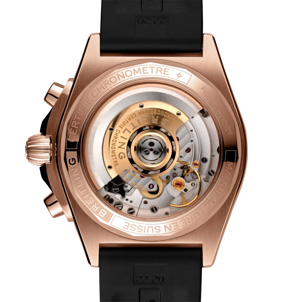BRT Chronomat B01 42 Watch with Black Rubber Strap