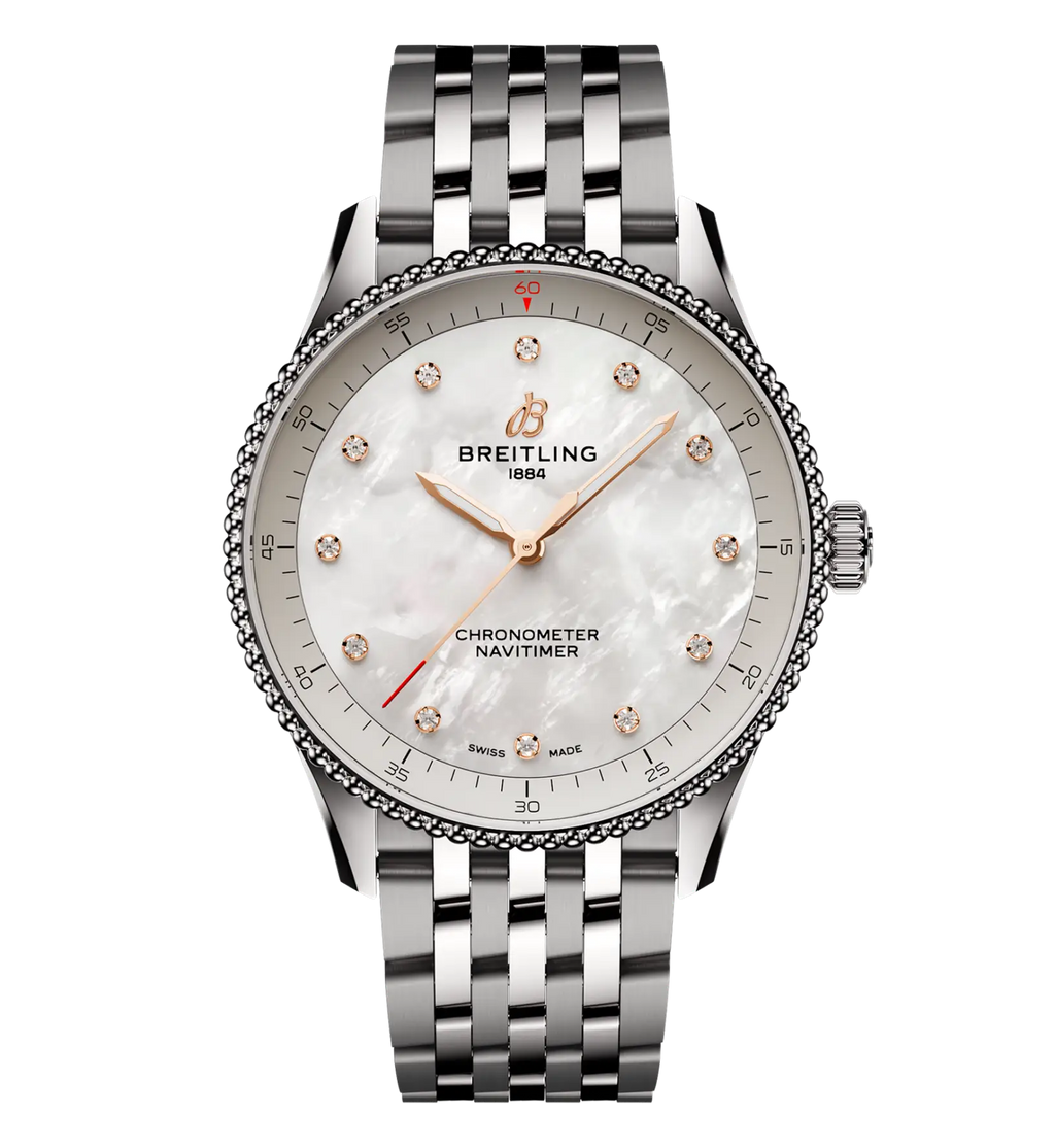 BRT Navitimer 32 Watch with Mother of Pearl Dial