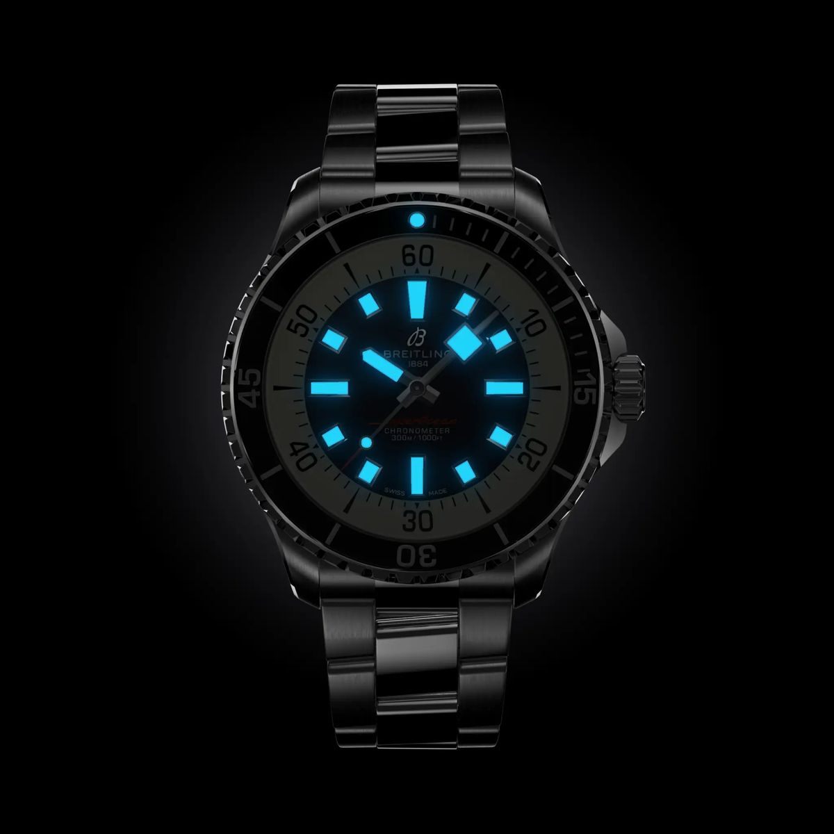 BRT Superocean Automatic 44 Watch with Dark Blue Dial