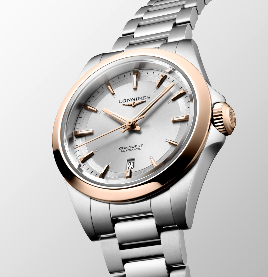 LNGS Conquest 30mm Watch with Sunray Silver Dial