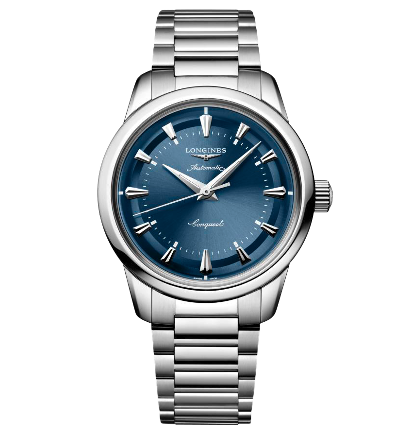 LNGS Conquest Heritage 38mm Watch with Blue Dial