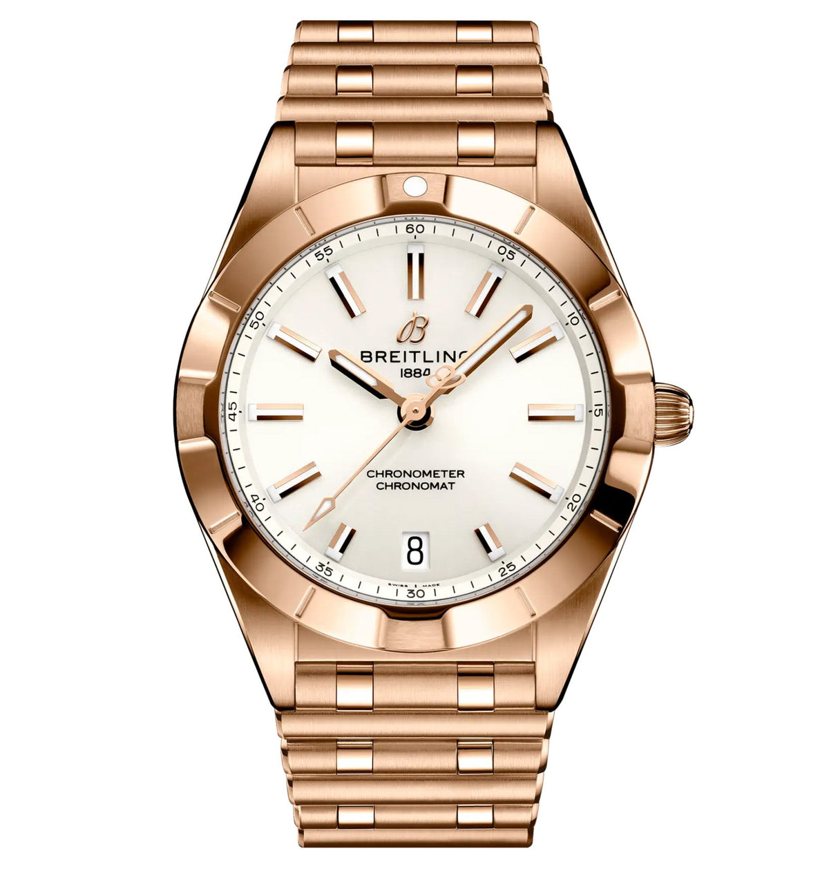 BRT Chronomat 32mm Watch with 18K Red Gold Bracelet