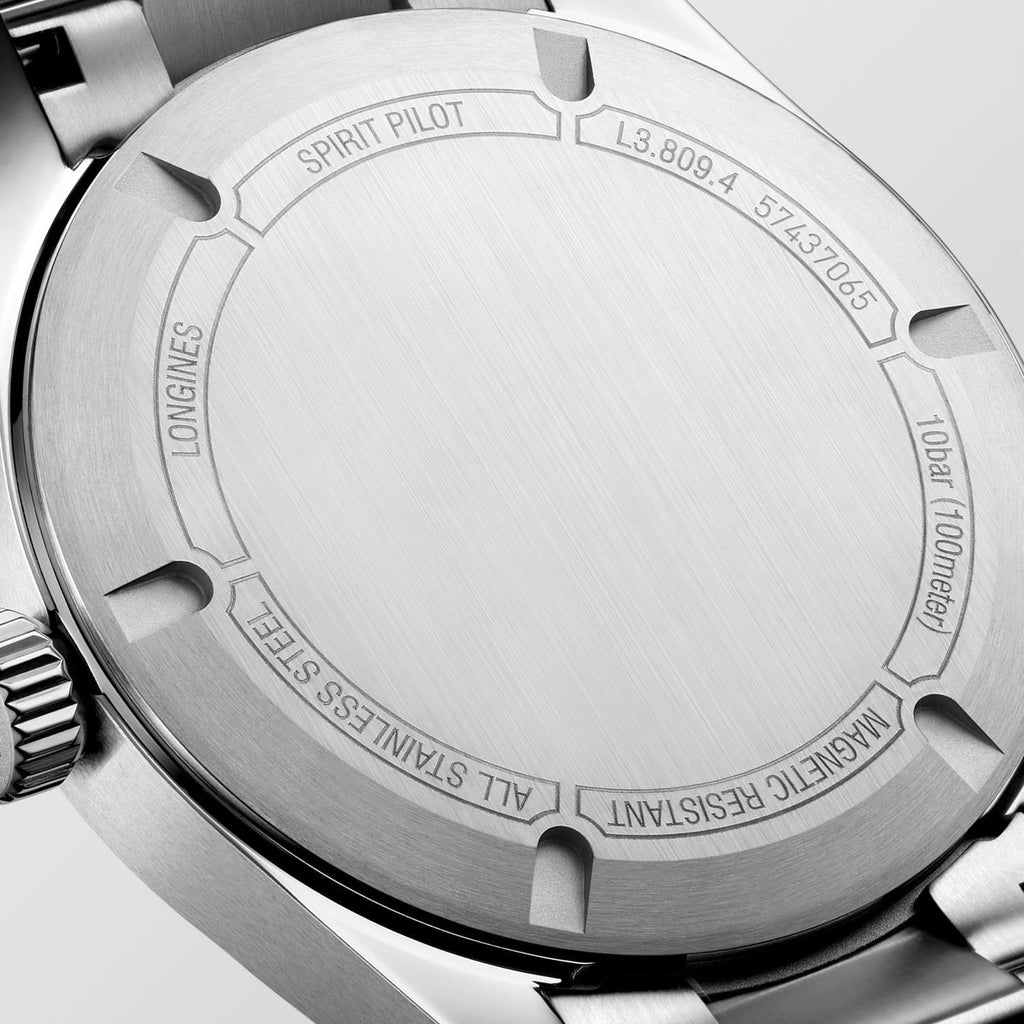 LNGS Spirit Pilot 39mm Watch with Stainless Steel Bracelet
