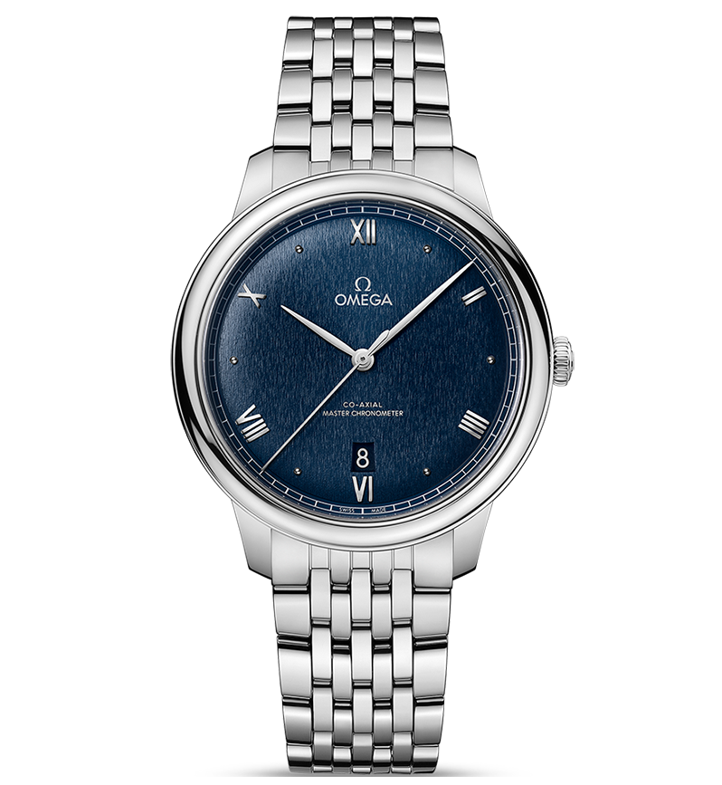 OMG De Ville Prestige Co-Axial Master Chronometer, 40mm with Matte Blue Dial