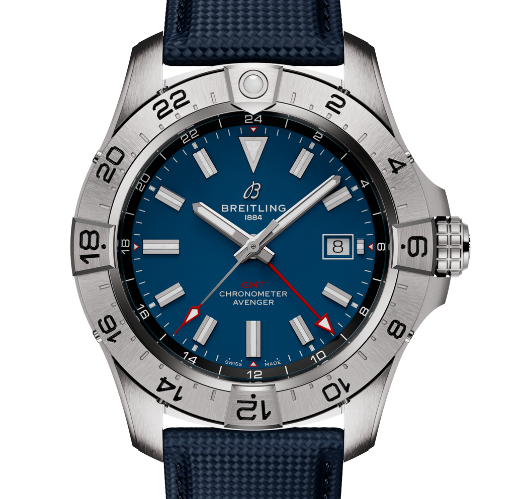 BRT Avenger Automatic GMT 44mm Watch with Blue Strap