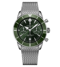 BRT Superocean Heritage B01 Chronograph 42 Watch with Green Dial