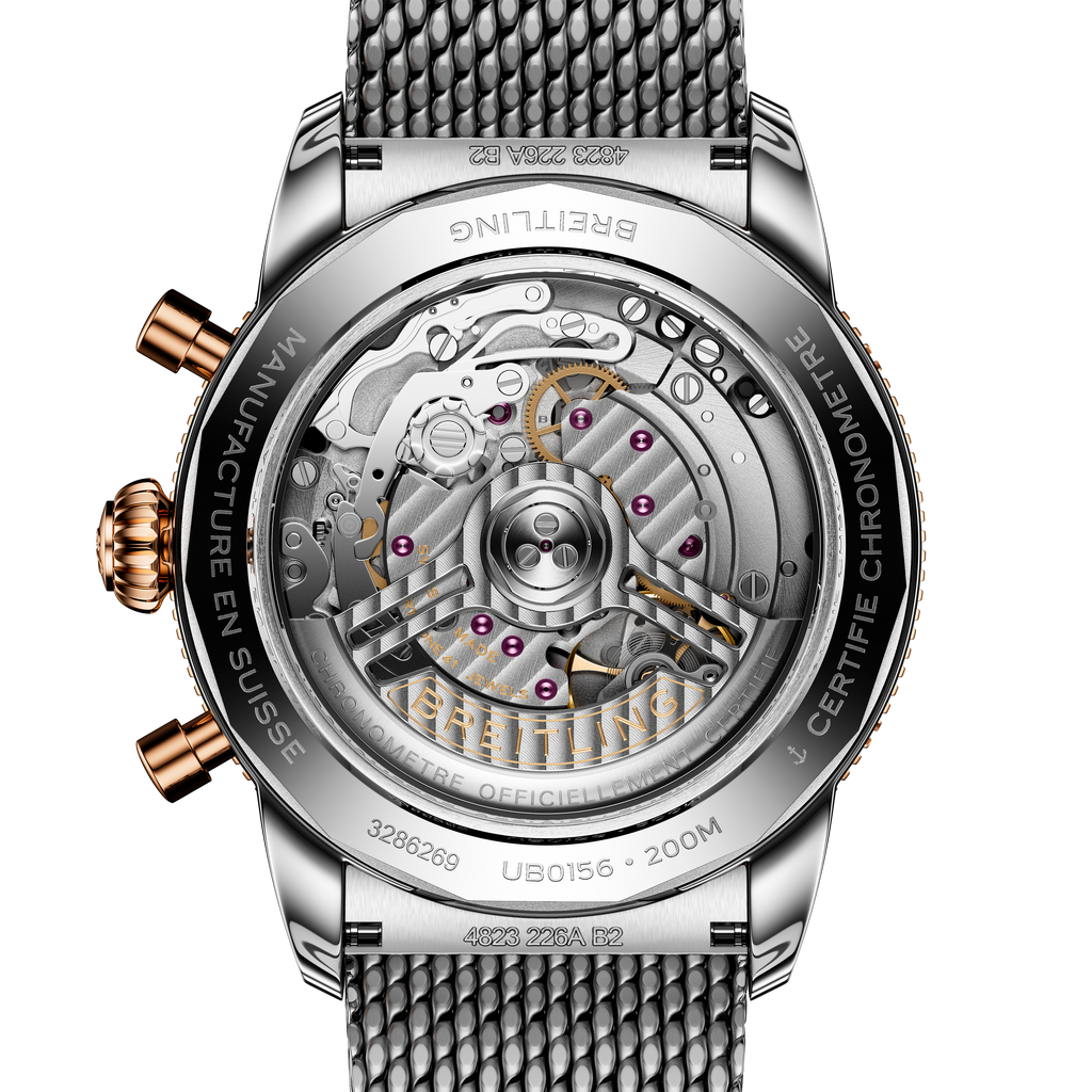 BRT Superocean Heritage B01 Chronograph 42 Watch with Black Dial