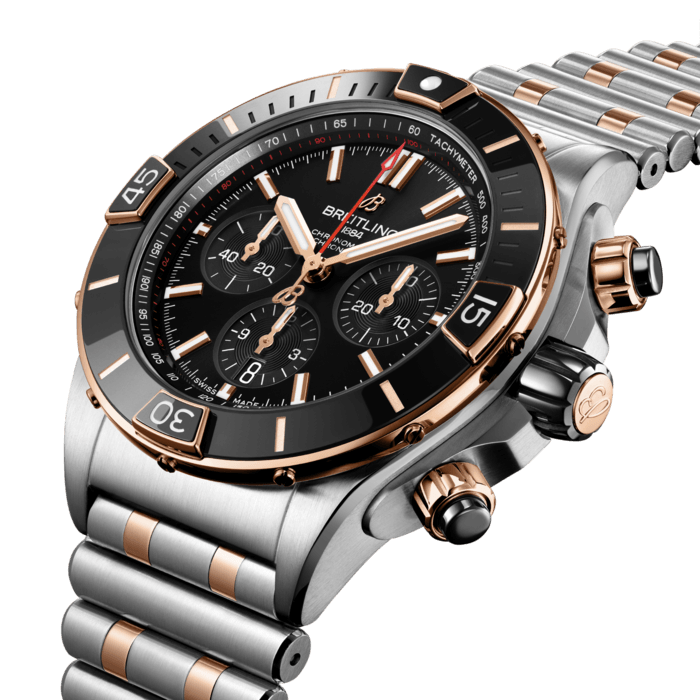 BRT Super Chronomat B01 44 Watch with Black Dial