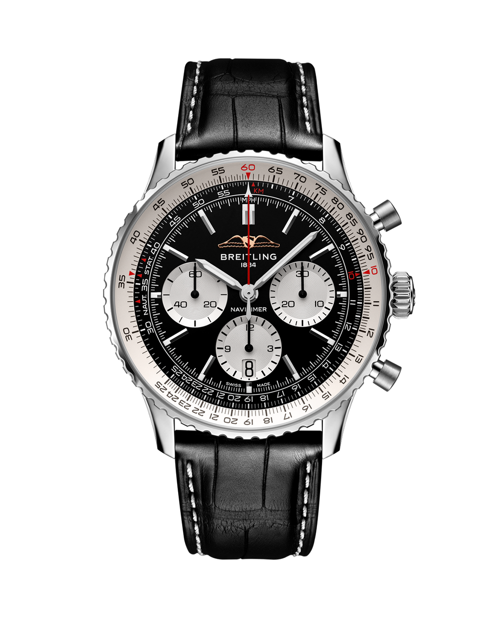BRT Navitimer B01 43mm Watch with Black Dial