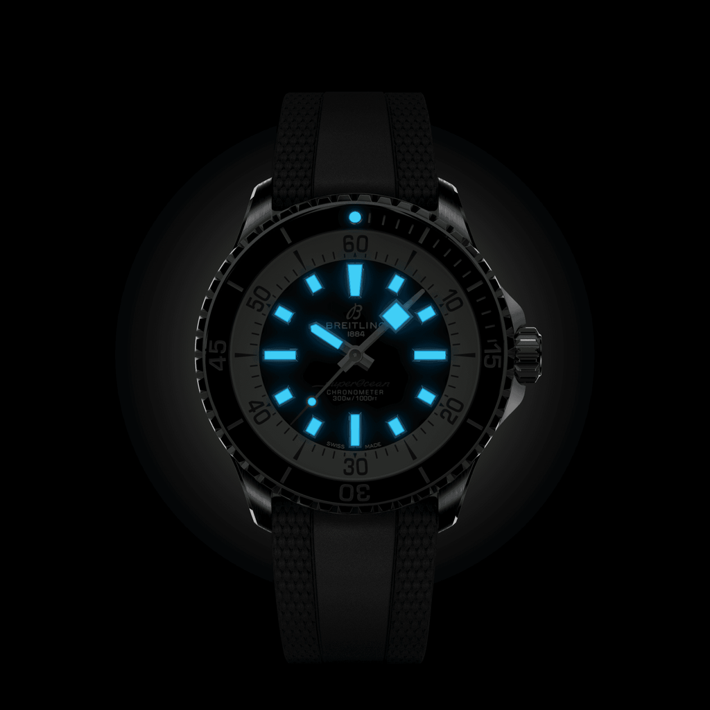 BRT Superocean Black Rubber Watch, 42mm
