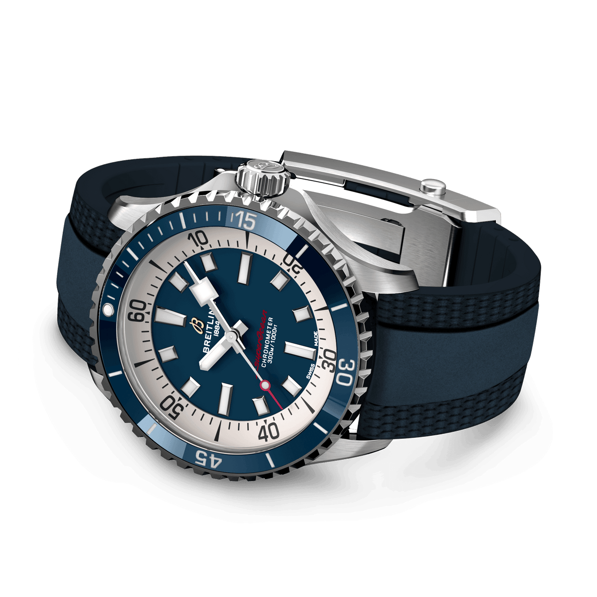 BRT Superocean Blue on Rubber Watch, 42mm
