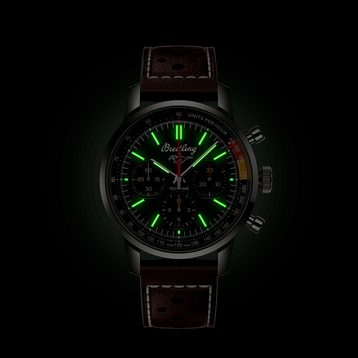 BRT Top Time B01 Ford Mustang 41mm Watch with Green Dial