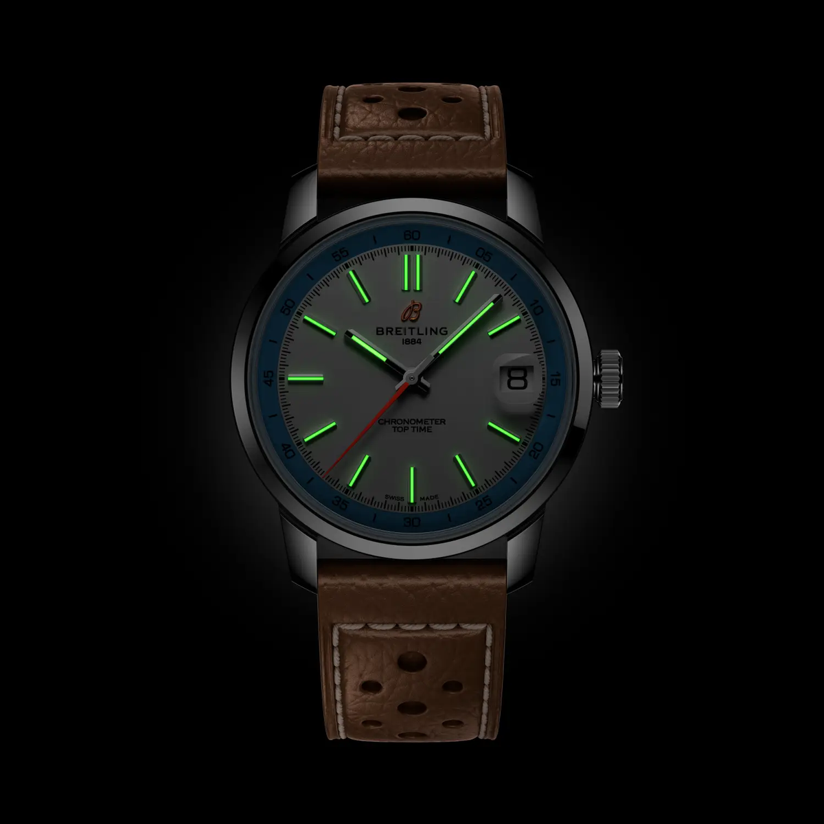 BRT Top Time B31 38mm Watch with Brown Leather Strap