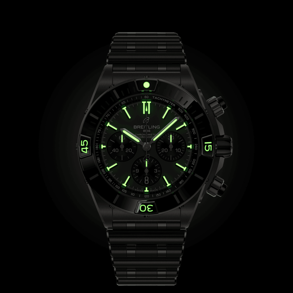 BRT Super Chronomat B01 44 Watch with Titanium Rouleaux Bracelet