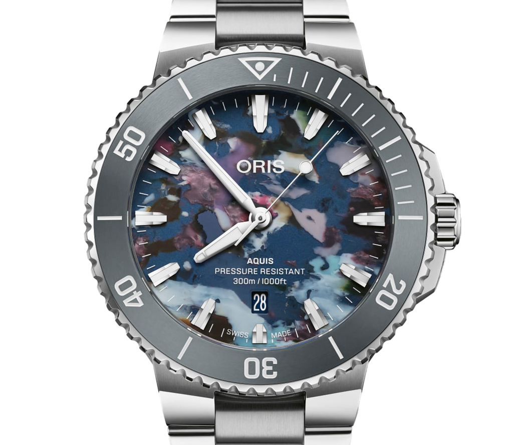 ORS Aquis Date Upcycle Watch with Multicoloured Dial, 43.50mm