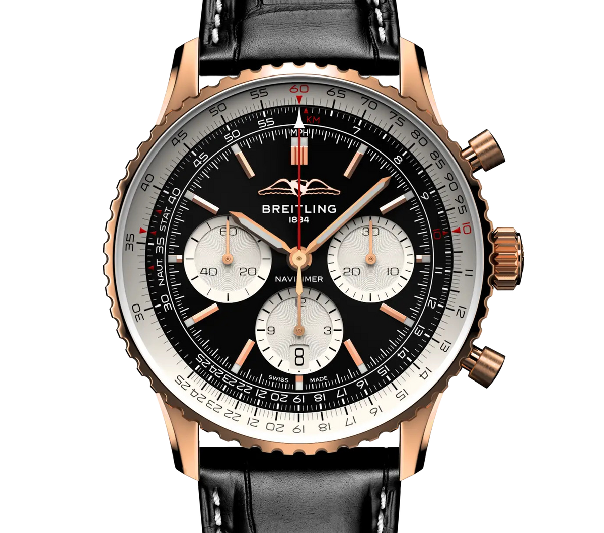 BRT Navitimer B01 Chronograph 43 Watch with Black Dial
