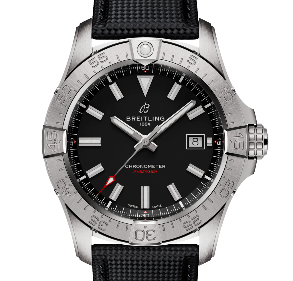 BRT Avenger Automatic 42mm Watch with Black Strap