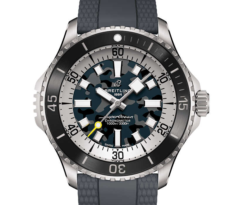 BRT Superocean Automatic 46 Super Diver Watch with Camo Dial