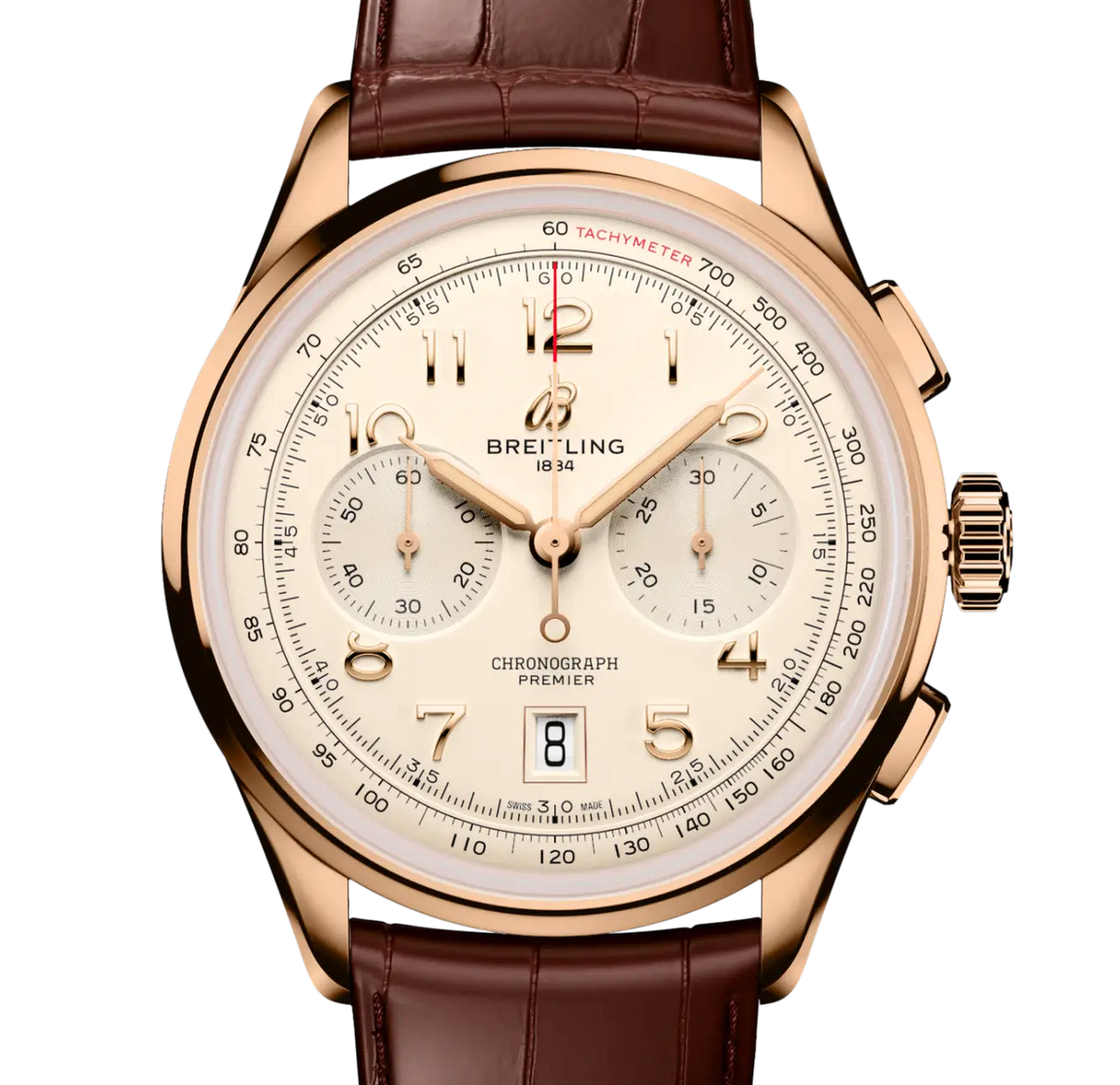 BRT Premier B01 Chronograph 42 Watch with Cream Dial