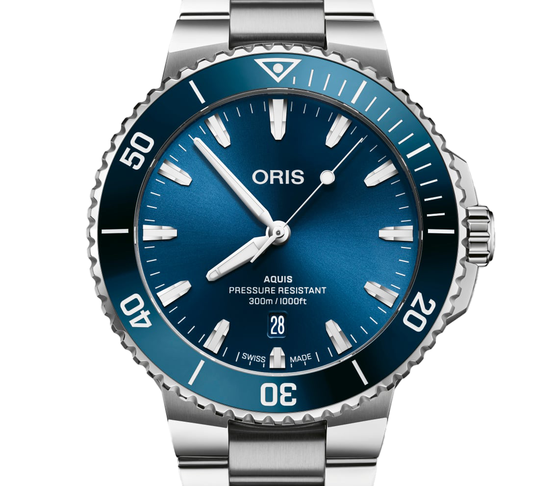 ORS Aquis Date Watch with Stainless Steel Bracelet, 43.50mm